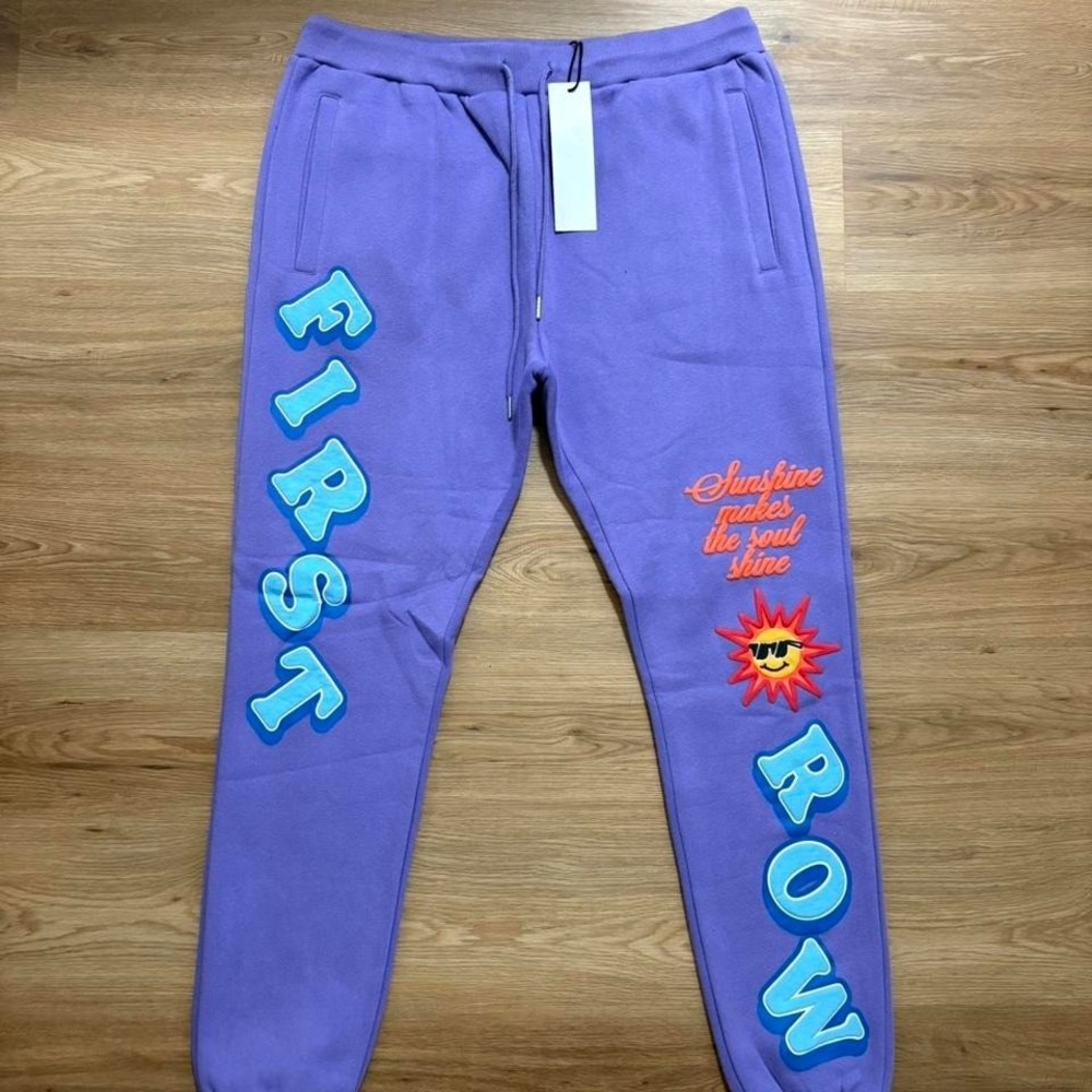 First Row "Sunshine Makes the Soul Shine" Sweatpants – Size XL (Purple)
